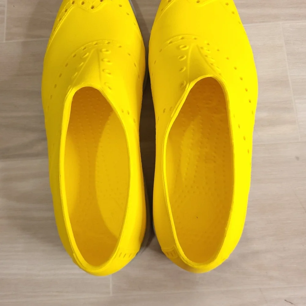 Biion Golf Brights Oxford Wingtip Shoes Unisex Yellow M 8 W 10 Slip On Spinless